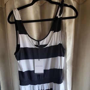 Black and white a line casual dress size large
